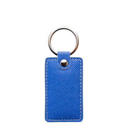 Picture of KEY-RING - PU LEATHER (Rectangular) BLUE