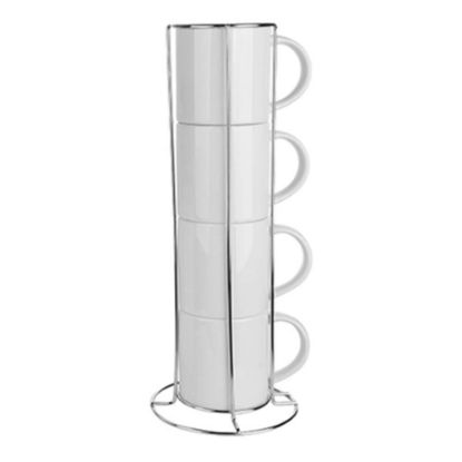 Picture of Mug White (Gloss) 8oz. Stackable (Set of 4pcs)
