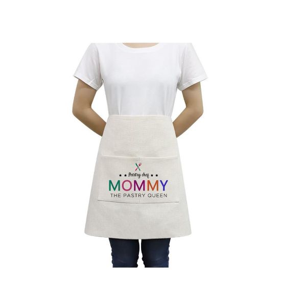 Picture of APRON - ADULTS (44x70cm) pocket LINEN waist