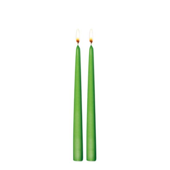 Picture of CANDLE TWIN 24CM-GREEN A-98620