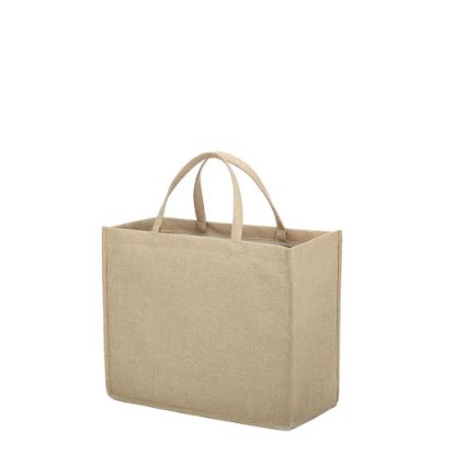 Picture of Shopping Bag (Linen Nature) 30x30x19cm side gusset