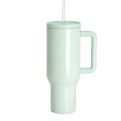 Picture of Travel Tumbler 1200ml (Green Light) Soft Grip Handle with Lid & Plastic Straw
