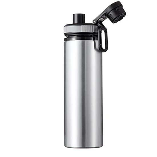 Picture of WATER BOTTLE - ALUMINUM (SILVER) 850ml with Gray Cap